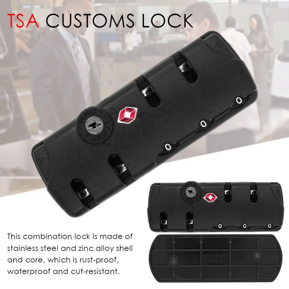 Weatherproof TSA-Approved Anti-Theft Luggage Combination Lock